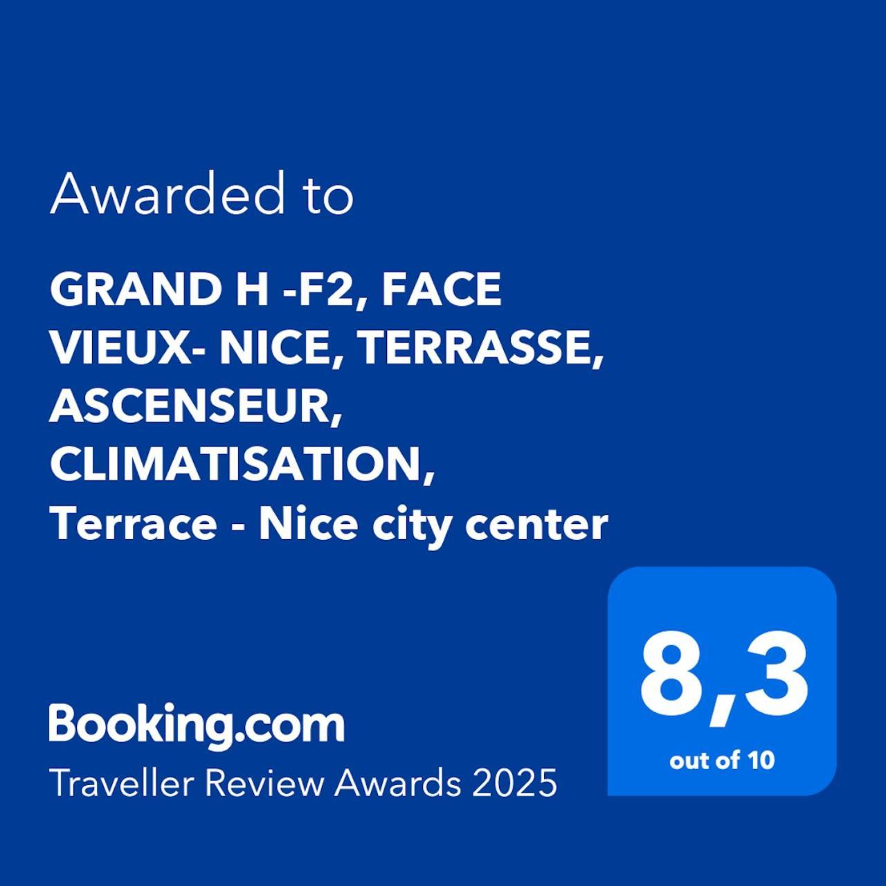 Grand H -F2, Face Vieux- Nice, Terrasse, Ascenseur, Climatisation, Terrace - Nice City Center ภายนอก รูปภาพ